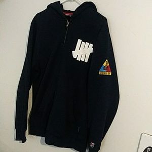 Undefeated navy heavyweight hoodie Large